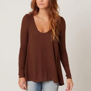 ♡ Free People Waffle Knit Thermal Top ♡